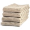 Comfort Time Milk Tea Waffles Non-Twisted Face Towels, Set of