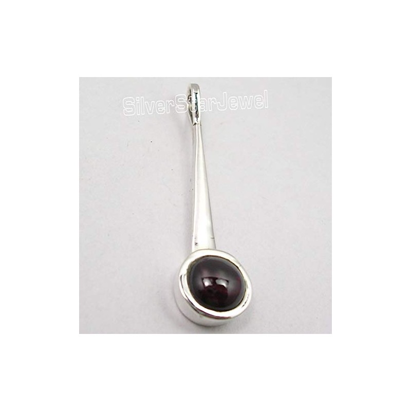 SilverStarJewel - Collar con colgante de piedra natal de enero
