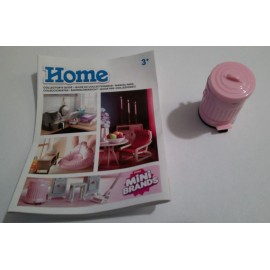 zuru NEW ZURU MINI BRANDS HOME SERIES ULTRA RARE PINK GARBAGE CAN TRASH BIN HTF
