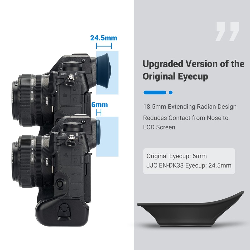 JJC Camera Eyecup Eyepiece for NIKON Z9 Viewfinder, 360° Rotatable