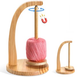 Wool Unwinder, Yarn Roll Holder, Magnetic, Wool Roller, Rotating Wood, Yarn Holder, Wool Holder, Crochet Knitting Accessories, Crochet Gift for Knitting Lovers