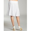 Caspar RO014 Women’s Linen Skirt with Figure-Friendly Elastic Waistband -