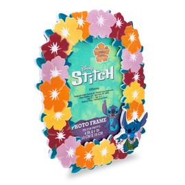 Silver Buffalo Lilo and Stitch Hibiscus Frame 4" x 6" Resin Photo Frame
