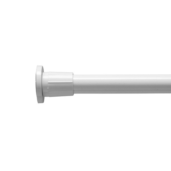 Croydex Telescopic Shower Cubicle Curtain Rod Extends from 700mm to 1220mm White