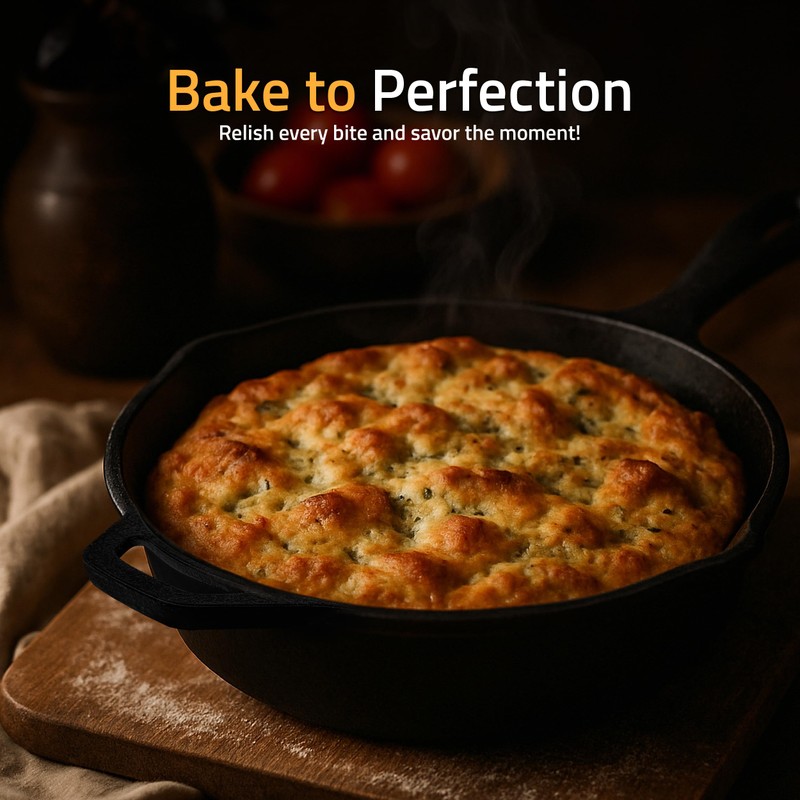 Utopia Kitchen Cast Iron Skillets 12 Inch, Chef's Pan, Pre-Seasoned
