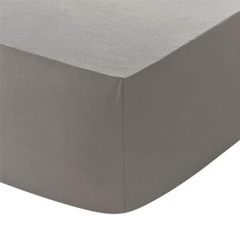 LinenZone Egyptian Cotton 200 Thread 40CM/16 Extra Deep Fitted Bed Sheet, Double - Grey