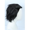 Linfairy Short Straight Cosplay Wig Halloween Costume Wig (black)