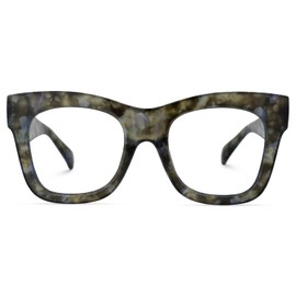 Zeelool Stylish Thick Square Blue Light Blocking Glasses for Women ZWT026245-01 Gray-tortoise