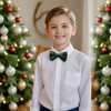 DiBanGu Boys Christmas Bowtie Set Silk Xmas Holiday Pre-tied Bowtie