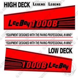 Aftermarket Fits LeeBoy 1000B Decal Kit Asphalt Paver Equipment Decals