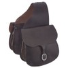 Tough 1 Leather Saddle Bag, Dark Oil Plain, 12" x
