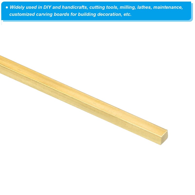 PATIKIL 1/8 x 1/8 x 12" C360 Brass Square Bar,