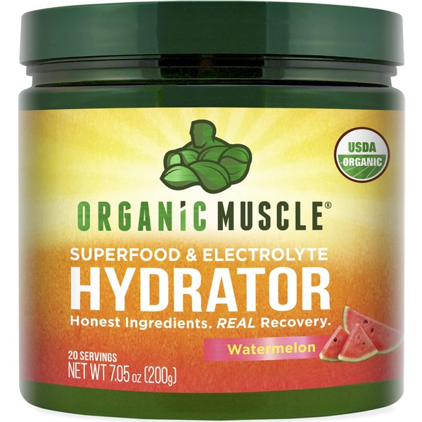 Organic Muscle Post Workout Organic Electrolyte Powder - Natural Energy Booster with 16 Organic Superfoods, Antioxidants Dehydration, Fatigue, Muscle Recovery Intra Workout Support & Replenisher