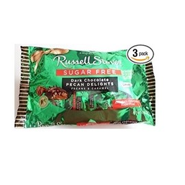 Russell Stover Sugar Free Dark Chocolate Pecan Delights 10 Oz (Pack of 3)