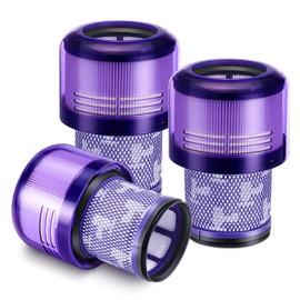3 Pack V11 Filters Replacement for Dyson, Vacuum Filters Replacement Compatible with Dyson V11 Animal Torque Drive Complete V15 Detect Cordless Vacuum, Replace Part # 970013-02
