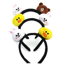 3D Brown Bear Ear Headbands, Cute Animal Costumes Hairband, Cartoon Hair Accessories for Halloween Party Cosplay