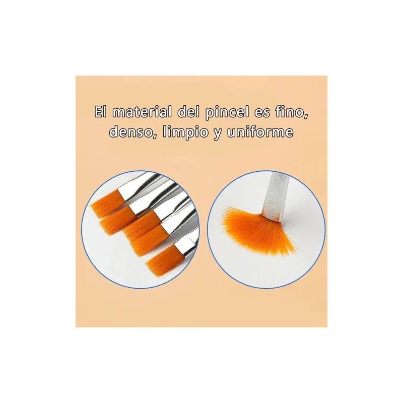 Set 50 Pinceles Para Acrílicas Gouache Acuarela Oleo Dibujo Cerdas