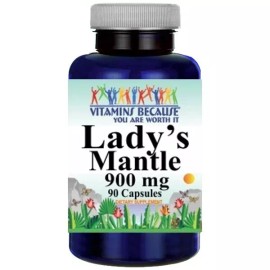 Vitamins Because Lady's Mantle 900mg Alchemilla Vulgaris 90 Caps