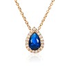 Diamond Treats Gold Plated Blue Pendant Necklace with a Sapphire