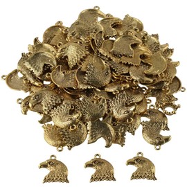 hobbyhub 100Pcs Eagle Head Shaped Charms,Alloy DIY Charms for Jewelry Making,DIY Bracelet Necklace Accessories