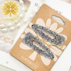 KANPRINCESS 2Pcs 2.7Inch Rhinestone Hair Clips(set2-silver)