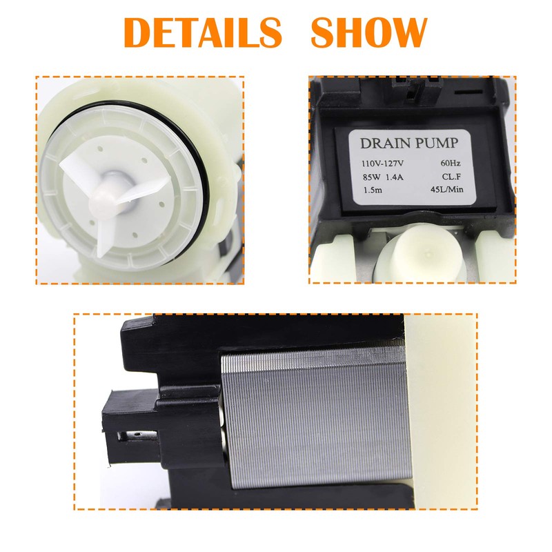 280187 8181684 Washer Drain Pump Motor - Compatible with Whirlpool