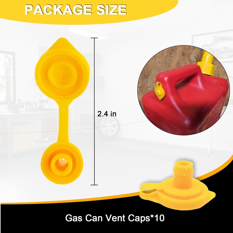 Oraivy 12 PCS Universal Yellow Gas Can Vent Caps, Fuel