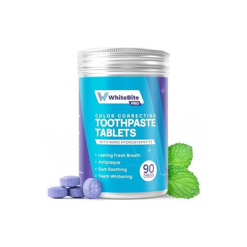 Purple Toothpaste Tablets with Nano Hydroxyapatite - Fresh Breath