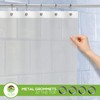 Heavy Duty PEVA Frost Shower Curtain Liner with Magnets &