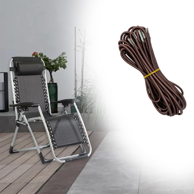 Fenteer 4x Patio Chair Cord Replacement Elastic Cord Porch Lawn
