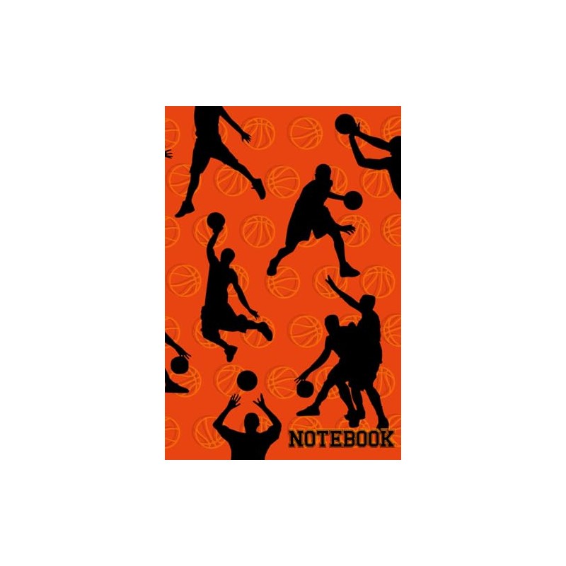 Basketball Notebook: Basketball Player Silhouette Lined Journal, Basketball Gift for
