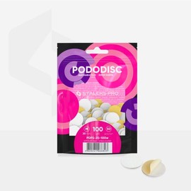 STALEKS PRO Pododisco Pack of 50 Sanding Discs with Soft Base 20 mm (Size M) for Nail Mills Especially for Pedicure (Grit 100)