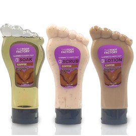 The Foot Factory Soak Scrub Lotion Coffee Set (One Size, Coffee)