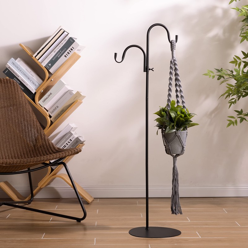 Navaris Shepherds Hooks for Outdoor - Hanging Bird Feeder Plant
