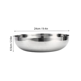 304 Stainless Steel Bowl Stylish Appearance Space Saving Serving Bowl for Kitchen