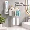 Wall Mounted Toothbrush Holder with Toothpaste Squeezer – Multifunctional Bathroom