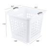 Nesmilers 4 Pack Plastic Clothes Baskets, 70 L Plastic Laundry