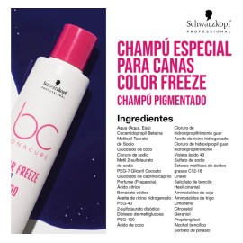 Shampoo Bonacure Color Freeze Silver Brillo Profesional 250m                                                                                          