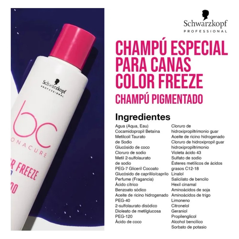 Shampoo Bonacure Color Freeze Silver Brillo Profesional 250m