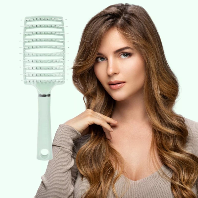 Veraly Cepillo Arqueado Desenredar Cabello Colores Pastel Hueco