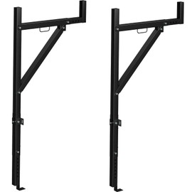 GarveeTech Truck Rack, 19-34" Extendable Truck Ladder Rack, 44.5-49.5" Adjustable Height, 250 lbs Capacity Steel Ladder Rack for Truck, Heavy Duty Truck Bed Rack for Kayak, Surfboard, Lumber, Ladder