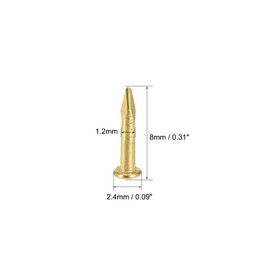 sourcing map Tiny Brass Nails 1.2mmx8mm(DXL) for Wooden DIY Decorative Pictures Boxes Household Accessories Brass Tone 200pcs