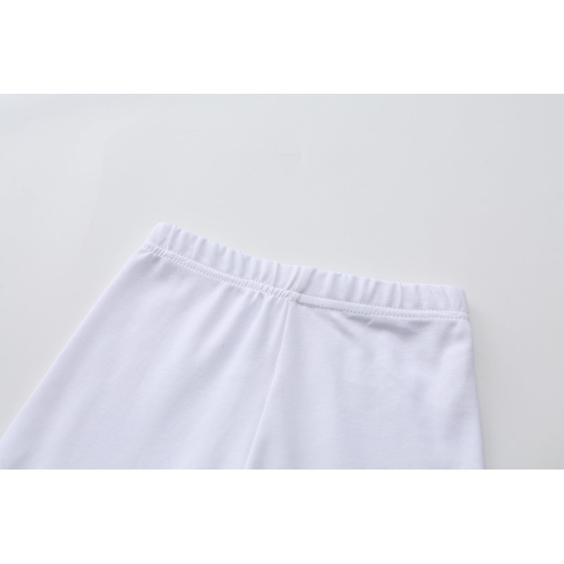 VilyR Girls Solid Cotton Ruffles Shorts (White,6-7Y)