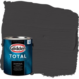 Glidden Total Interior Wall Paint & Primer All-in-One, Black Magic/Black, Flat, 1 Gallon