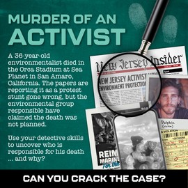 Lucky Egg Murder Mystery Case File Game Death of an Activist - Detective Game with Realistic Crime Solving Experience - Immersive Mystery Game for Adults with Detailed Evidence - Cold Case File