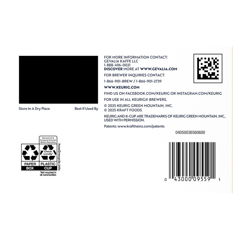 Gevalia Colombia Medium Roast K-Cup Coffee Pods, 10 ct Box