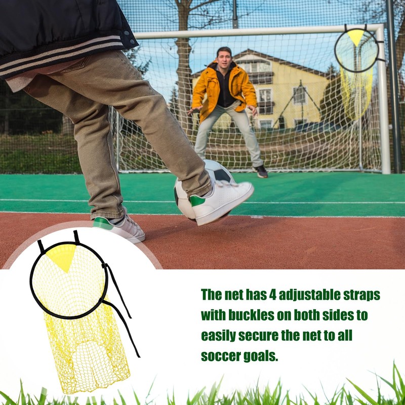 Top Bins Football Goal Target & Training Rebound Net,2 PCS