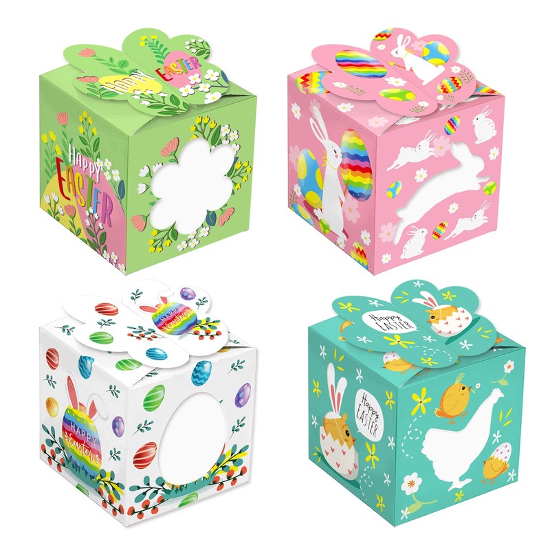 Easter Boxes - 12pcs Easter Treat Boxes,Happy Easter Gift Boxes