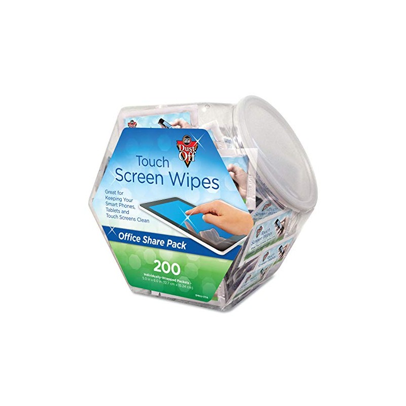 Falcon Dust-Off Touch Screen Wipes, Office Share Pack, 200/Pack (DMHJ)