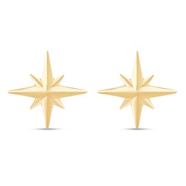 AFFY North Star Minimalist Danity Stud Earrings In 14K Yellow Gold Over Sterling Silver